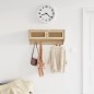 vidaXL Wandgarderobe Braun Holzwerkstoff und Rattan Natur vidaXL Wandgarderobe Braun Holzwerkstoff und Rattan Natur