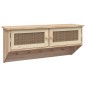 vidaXL Wandgarderobe Braun Holzwerkstoff und Rattan Natur vidaXL Wandgarderobe Braun Holzwerkstoff und Rattan Natur