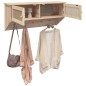 vidaXL Wandgarderobe Braun Holzwerkstoff und Rattan Natur vidaXL Wandgarderobe Braun Holzwerkstoff und Rattan Natur