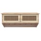 vidaXL Wandgarderobe Braun Holzwerkstoff und Rattan Natur vidaXL Wandgarderobe Braun Holzwerkstoff und Rattan Natur