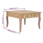 vidaXL Couchtisch Braun 80 x 80 x 50 cm Holz vidaXL Couchtisch Braun 80 x 80 x 50 cm Holz