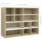 vidaXL Sideboard Weiß und Sonoma-Eiche 97x32x72 cm Holzwerkstoff vidaXL Sideboard Weiß und Sonoma-Eiche 97x32x72 cm Holzwerkstoff