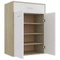 vidaXL Schuhschrank Weiß und Sonoma-Eiche 60x35x84 cm Holzwerkstoff vidaXL Schuhschrank Weiß und Sonoma-Eiche 60x35x84 cm Holzwerkstoff