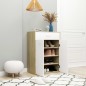 vidaXL Schuhschrank Weiß und Sonoma-Eiche 60x35x84 cm Holzwerkstoff vidaXL Schuhschrank Weiß und Sonoma-Eiche 60x35x84 cm Holzwerkstoff