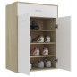 vidaXL Schuhschrank Weiß und Sonoma-Eiche 60x35x84 cm Holzwerkstoff vidaXL Schuhschrank Weiß und Sonoma-Eiche 60x35x84 cm Holzwerkstoff