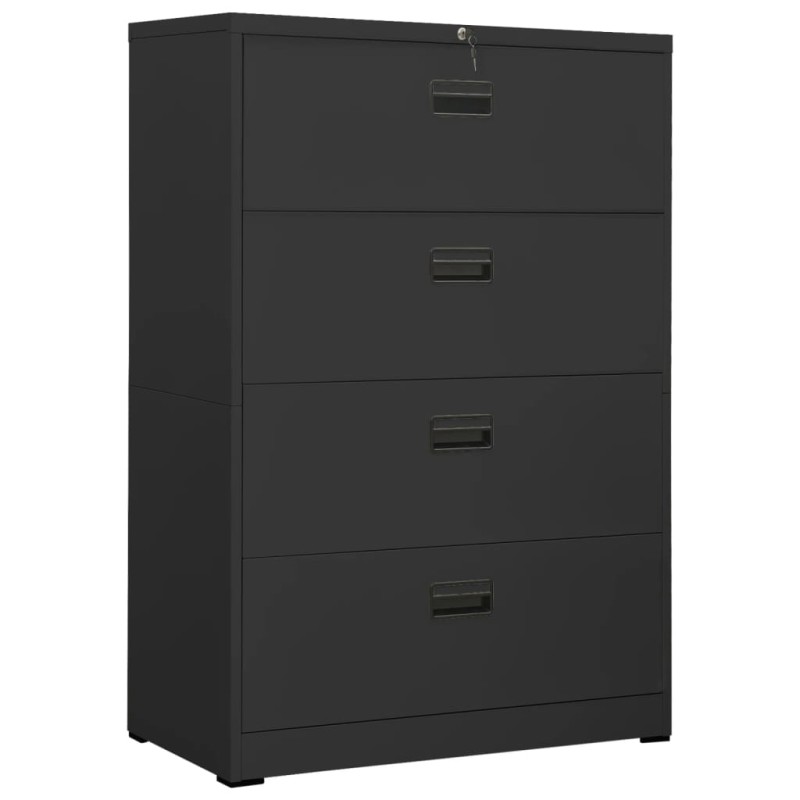vidaXL Aktenschrank Anthrazit 90x46x134 cm Stahl vidaXL Aktenschrank Anthrazit 90x46x134 cm Stahl