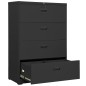 vidaXL Aktenschrank Anthrazit 90x46x134 cm Stahl vidaXL Aktenschrank Anthrazit 90x46x134 cm Stahl