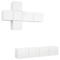 vidaXL 7-tlg. TV-Schrank-Set Weiß Holzwerkstoff vidaXL 7-tlg. TV-Schrank-Set Weiß Holzwerkstoff