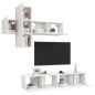 vidaXL 7-tlg. TV-Schrank-Set Weiß Holzwerkstoff vidaXL 7-tlg. TV-Schrank-Set Weiß Holzwerkstoff