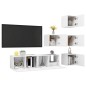 vidaXL 6-tlg. TV-Schrank-Set Weiß Holzwerkstoff vidaXL 6-tlg. TV-Schrank-Set Weiß Holzwerkstoff
