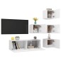 vidaXL 5-tlg. TV-Schrank-Set Weiß Holzwerkstoff vidaXL 5-tlg. TV-Schrank-Set Weiß Holzwerkstoff