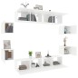 vidaXL 8-tlg. TV-Schrank-Set Weiß Holzwerkstoff vidaXL 8-tlg. TV-Schrank-Set Weiß Holzwerkstoff