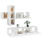 vidaXL 7-tlg. TV-Schrank-Set Weiß Holzwerkstoff vidaXL 7-tlg. TV-Schrank-Set Weiß Holzwerkstoff