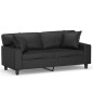 vidaXL 2-Sitzer-Sofa mit Zierkissen Schwarz 140 cm Kunstleder vidaXL 2-Sitzer-Sofa mit Zierkissen Schwarz 140 cm Kunstleder