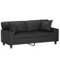 vidaXL 2-Sitzer-Sofa mit Zierkissen Schwarz 140 cm Kunstleder vidaXL 2-Sitzer-Sofa mit Zierkissen Schwarz 140 cm Kunstleder