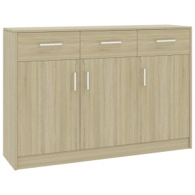 vidaXL Sideboard Sonoma-Eiche 110x30x75 cm Holzwerkstoff