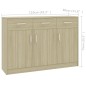 vidaXL Sideboard Sonoma-Eiche 110x30x75 cm Holzwerkstoff vidaXL Sideboard Sonoma-Eiche 110x30x75 cm Holzwerkstoff