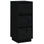 vidaXL Sideboard Schwarz 32x34x75 cm Massivholz Kiefer vidaXL Sideboard Schwarz 32x34x75 cm Massivholz Kiefer
