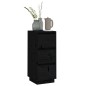 vidaXL Sideboard Schwarz 32x34x75 cm Massivholz Kiefer vidaXL Sideboard Schwarz 32x34x75 cm Massivholz Kiefer