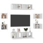 vidaXL 8-tlg. TV-Schrank-Set Weiß Holzwerkstoff vidaXL 8-tlg. TV-Schrank-Set Weiß Holzwerkstoff