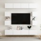vidaXL 8-tlg. TV-Schrank-Set Weiß Holzwerkstoff vidaXL 8-tlg. TV-Schrank-Set Weiß Holzwerkstoff
