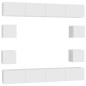 vidaXL 8-tlg. TV-Schrank-Set Weiß Holzwerkstoff vidaXL 8-tlg. TV-Schrank-Set Weiß Holzwerkstoff