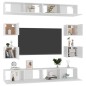 vidaXL 8-tlg. TV-Schrank-Set Weiß Holzwerkstoff vidaXL 8-tlg. TV-Schrank-Set Weiß Holzwerkstoff