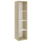 vidaXL TV-Schränke 2 Stk. Weiß Sonoma-Eiche 142,5x35x36,5cm vidaXL TV-Schränke 2 Stk. Weiß Sonoma-Eiche 142,5x35x36,5cm