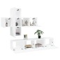 vidaXL 7-tlg. TV-Schrank-Set Weiß Holzwerkstoff vidaXL 7-tlg. TV-Schrank-Set Weiß Holzwerkstoff