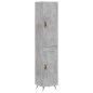 vidaXL Highboard Betongrau 34,5x34x180 cm Holzwerkstoff vidaXL Highboard Betongrau 34,5x34x180 cm Holzwerkstoff