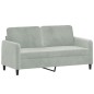 vidaXL 2-Sitzer-Sofa mit Zierkissen Hellgrau 140 cm Samt vidaXL 2-Sitzer-Sofa mit Zierkissen Hellgrau 140 cm Samt