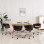 vidaXL Drehbare Esszimmerstühle 6 Stk. Schwarz Kunstleder vidaXL Drehbare Esszimmerstühle 6 Stk. Schwarz Kunstleder