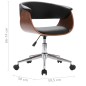vidaXL Drehbare Esszimmerstühle 6 Stk. Schwarz Kunstleder vidaXL Drehbare Esszimmerstühle 6 Stk. Schwarz Kunstleder
