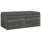 Garten-Paletten-Hocker 2 Stk. mit Kissen Kiefer Massivholz Garten-Paletten-Hocker 2 Stk. mit Kissen Kiefer Massivholz