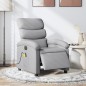 vidaXL Massagesessel Elektrisch Hellgrau Stoff vidaXL Massagesessel Elektrisch Hellgrau Stoff