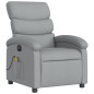 vidaXL Massagesessel Elektrisch Hellgrau Stoff vidaXL Massagesessel Elektrisch Hellgrau Stoff