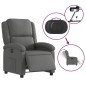vidaXL Relaxsessel Elektrisch Dunkelgrau Stoff vidaXL Relaxsessel Elektrisch Dunkelgrau Stoff