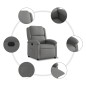 vidaXL Relaxsessel Elektrisch Dunkelgrau Stoff vidaXL Relaxsessel Elektrisch Dunkelgrau Stoff