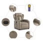 vidaXL Massagesessel Elektrisch Cappuccino-Braun Kunstleder vidaXL Massagesessel Elektrisch Cappuccino-Braun Kunstleder