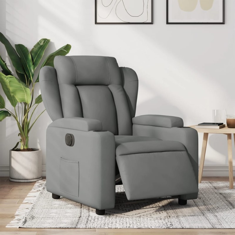 vidaXL Relaxsessel Elektrisch Dunkelgrau Stoff vidaXL Relaxsessel Elektrisch Dunkelgrau Stoff
