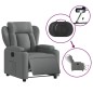 vidaXL Relaxsessel Elektrisch Dunkelgrau Stoff vidaXL Relaxsessel Elektrisch Dunkelgrau Stoff