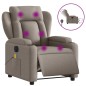 vidaXL Massagesessel Elektrisch Taupe Stoff vidaXL Massagesessel Elektrisch Taupe Stoff