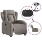 vidaXL Massagesessel Elektrisch Taupe Stoff vidaXL Massagesessel Elektrisch Taupe Stoff