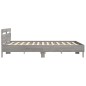 vidaXL Bettgestell mit Kopfteil Grau Sonoma 160x200 cm Holzwerkstoff vidaXL Bettgestell mit Kopfteil Grau Sonoma 160x200 cm Holzwerkstoff