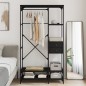 vidaXL Kleiderständer mit Schubladen Schwarz 100x40x180 cm vidaXL Kleiderständer mit Schubladen Schwarz 100x40x180 cm
