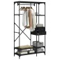 vidaXL Kleiderständer mit Schubladen Schwarz 100x40x180 cm vidaXL Kleiderständer mit Schubladen Schwarz 100x40x180 cm