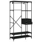 vidaXL Kleiderständer mit Schubladen Schwarz 100x40x180 cm vidaXL Kleiderständer mit Schubladen Schwarz 100x40x180 cm