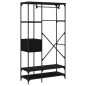 vidaXL Kleiderständer mit Schubladen Schwarz 100x40x180 cm vidaXL Kleiderständer mit Schubladen Schwarz 100x40x180 cm