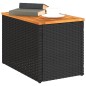 vidaXL Garten-Beistelltische 2 Stk Schwarz 55x34x37cm Poly Rattan Holz vidaXL Garten-Beistelltische 2 Stk Schwarz 55x34x37cm Poly Rattan Holz