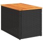 vidaXL Garten-Beistelltische 2 Stk Schwarz 55x34x37cm Poly Rattan Holz vidaXL Garten-Beistelltische 2 Stk Schwarz 55x34x37cm Poly Rattan Holz